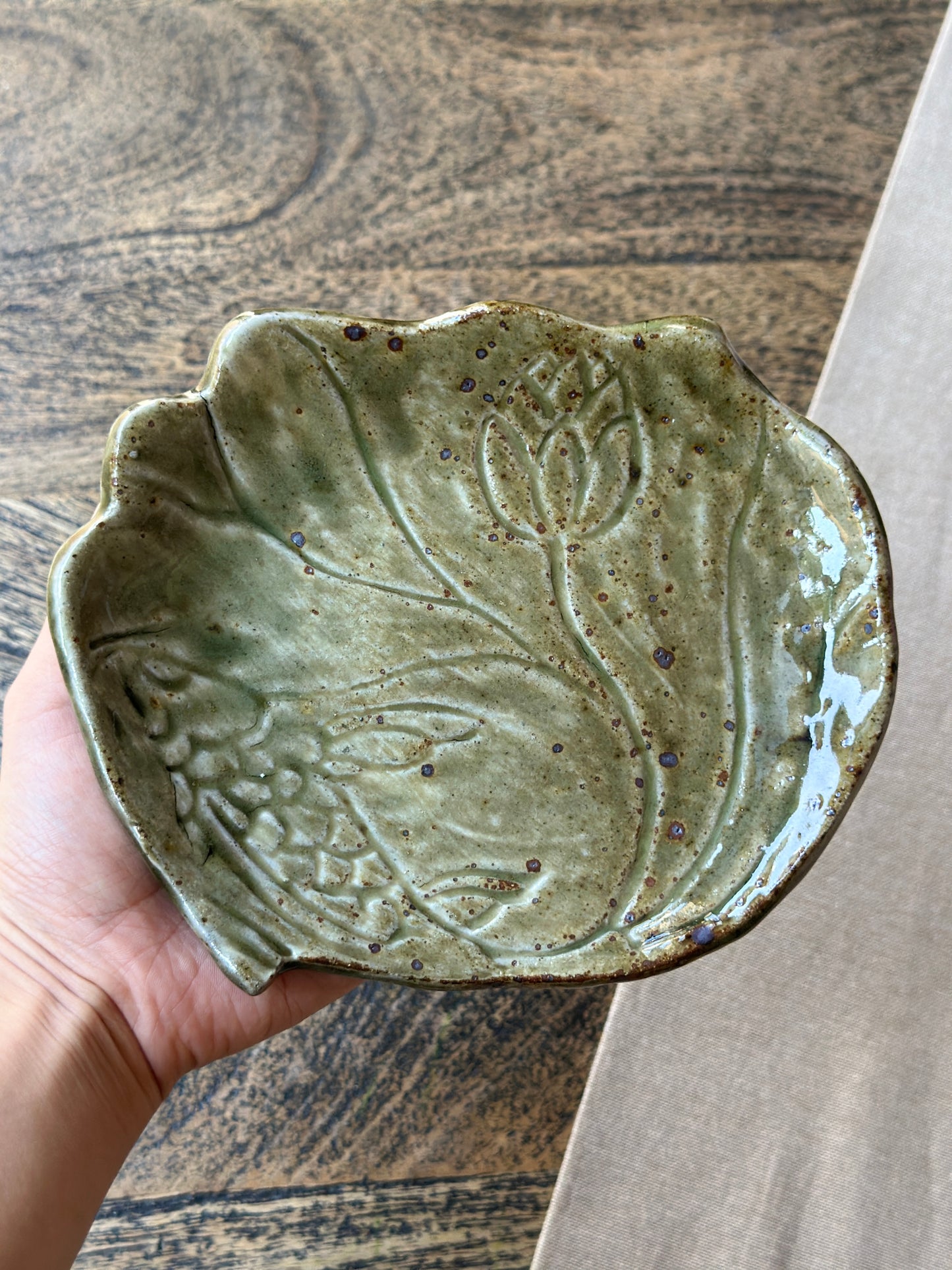 Woodfired Fish & Lotus Plate