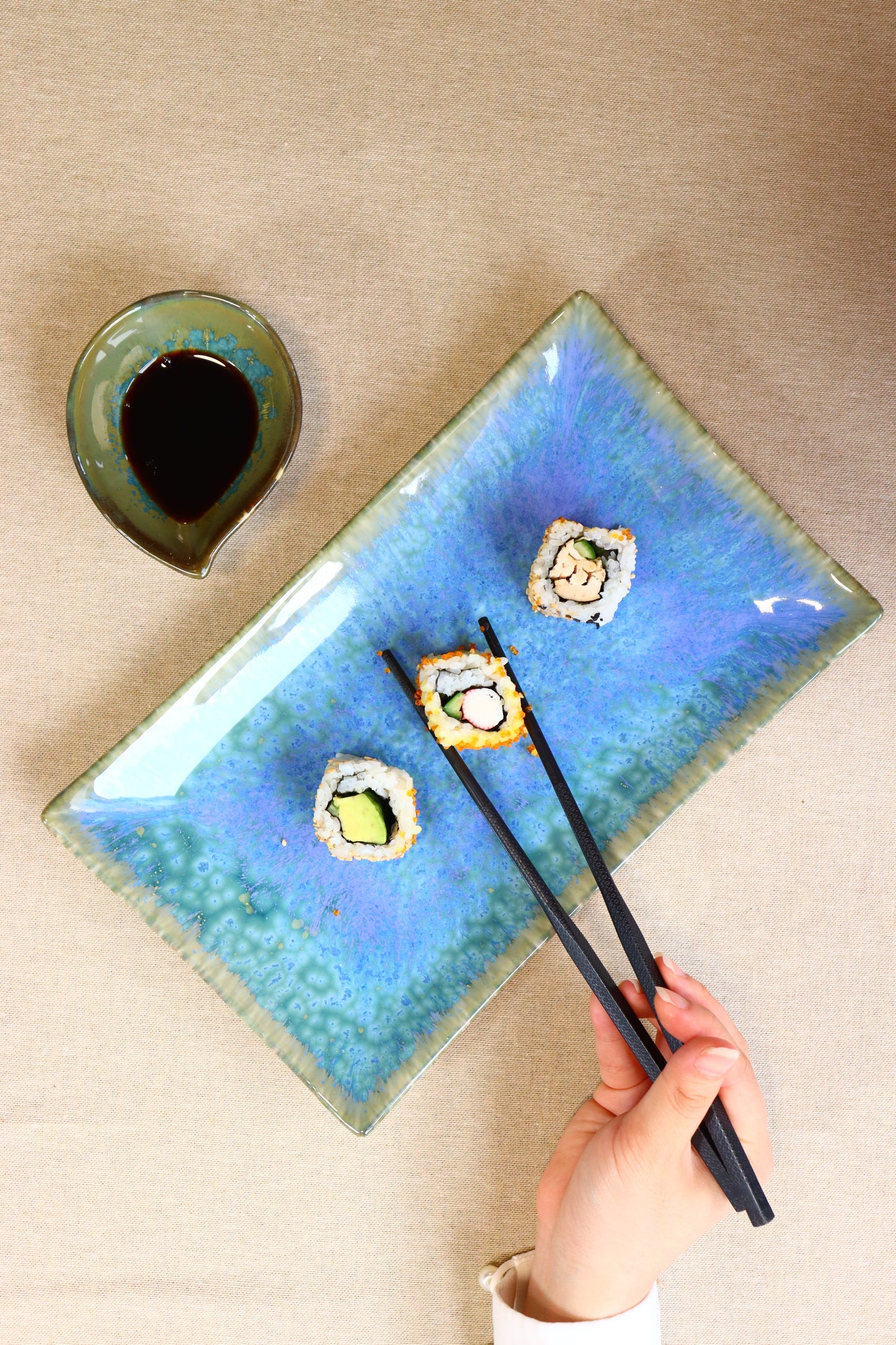 Ocean Ripple Rectangle Platter