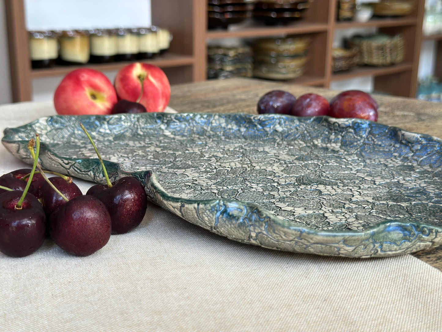 Large Cloud-Shaped Cosmos Platter