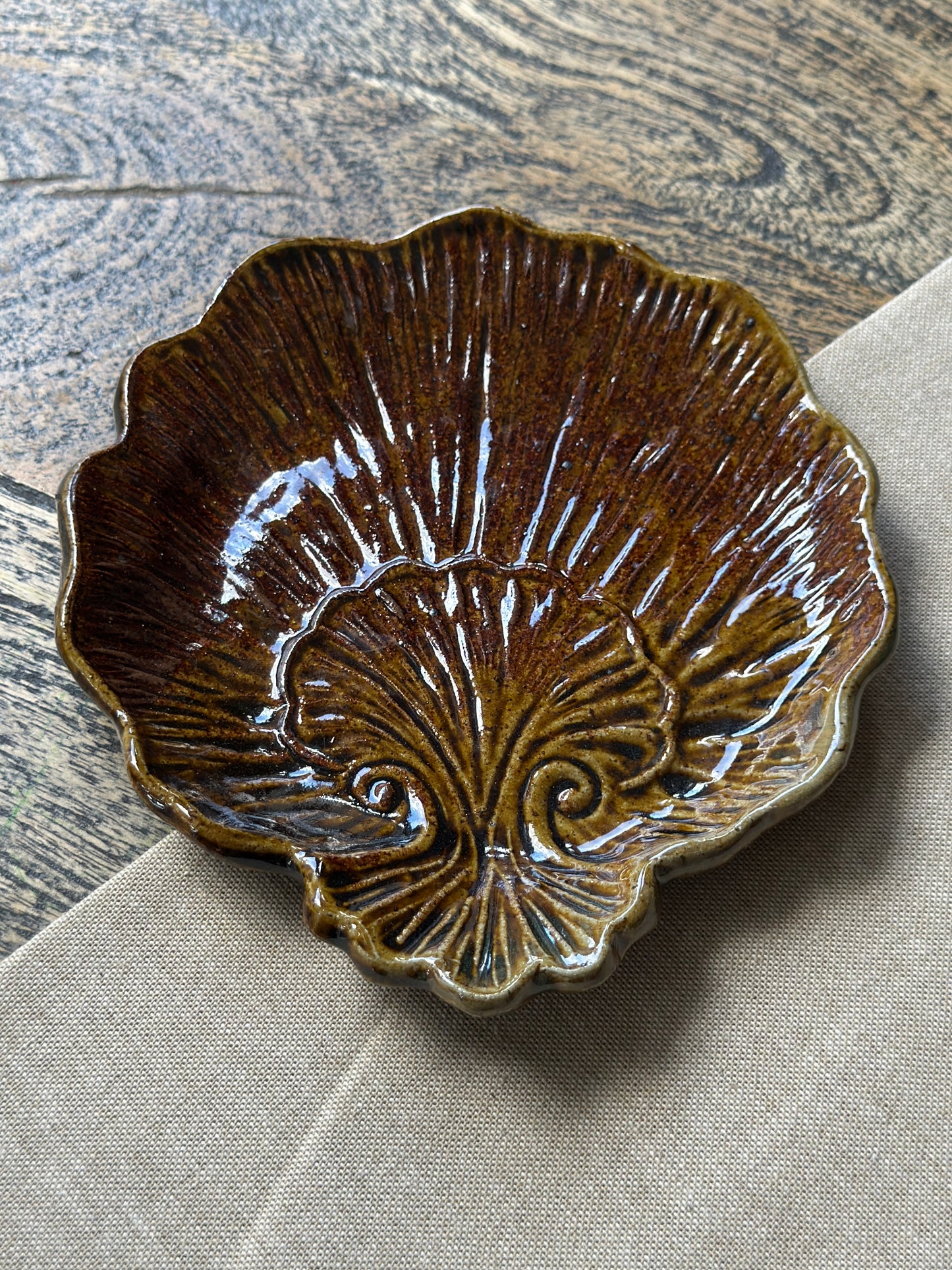 Woodfired Shell Shaped Plate