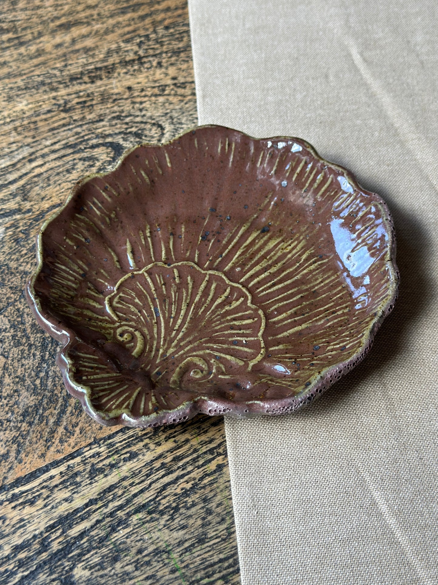 Woodfired Shell Shaped Plate