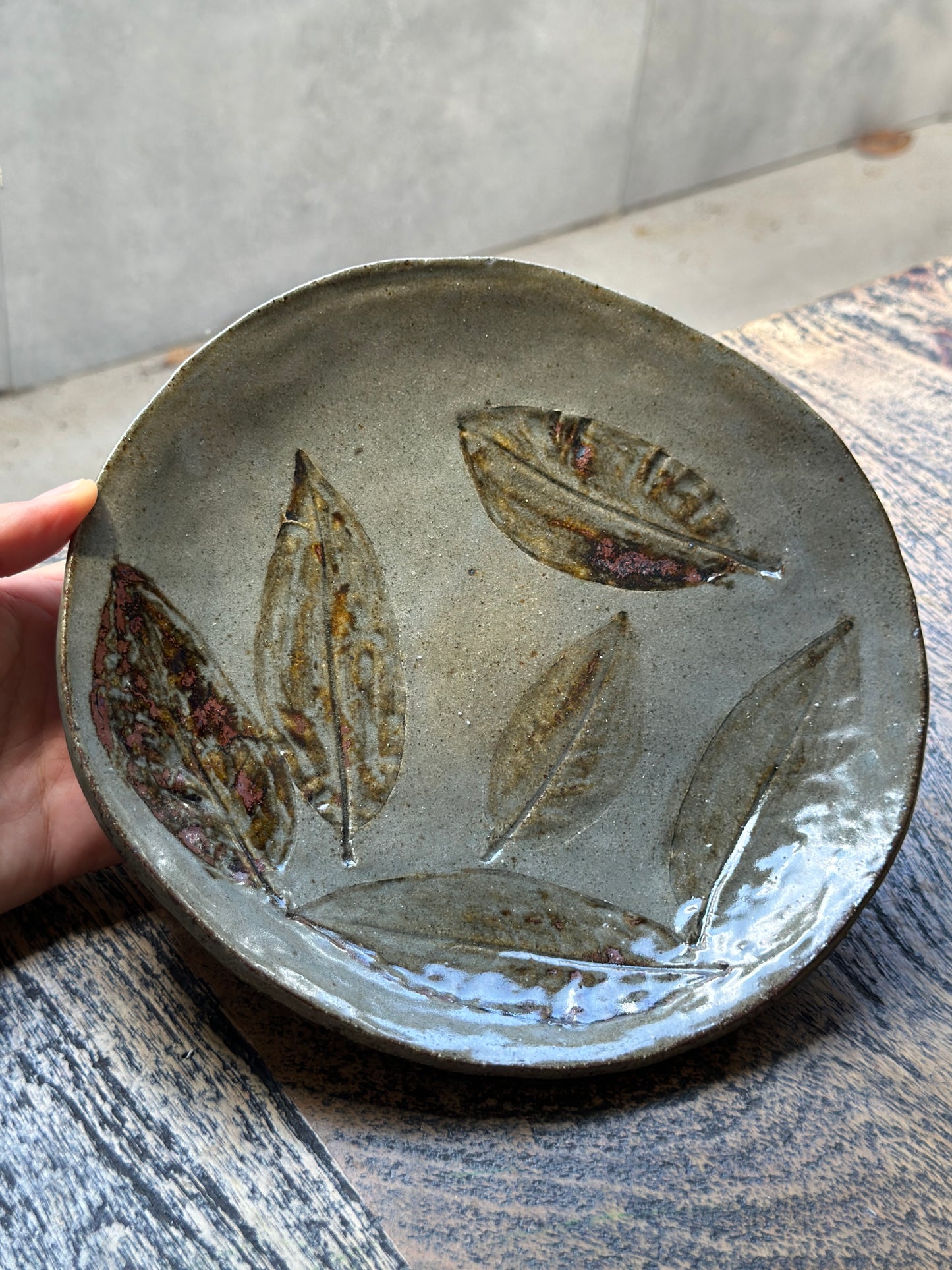 Woodfired Tea Leave Plate